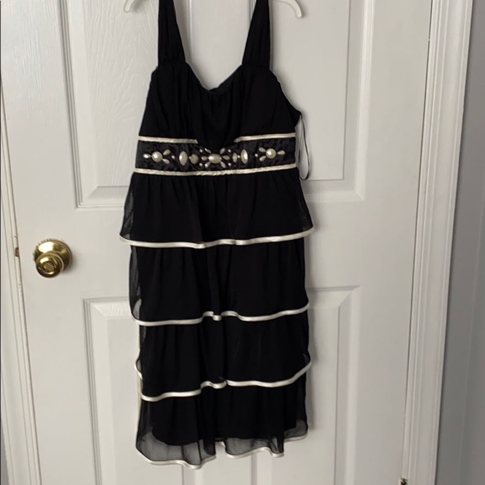 Black tiered dress